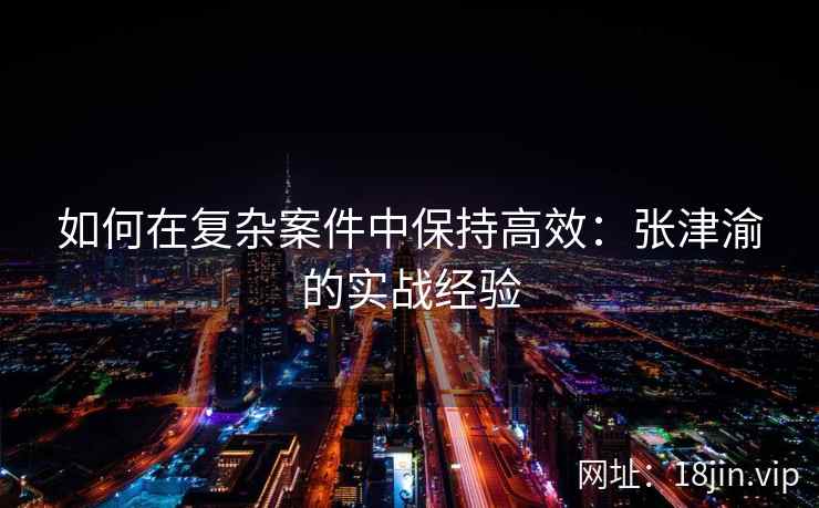 如何在复杂案件中保持高效：张津渝的实战经验