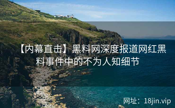【内幕直击】黑料网深度报道网红黑料事件中的不为人知细节  第2张