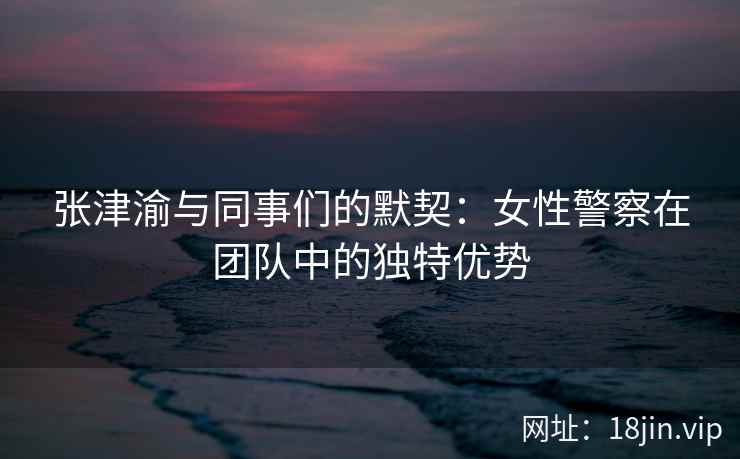 张津渝与同事们的默契：女性警察在团队中的独特优势  第2张