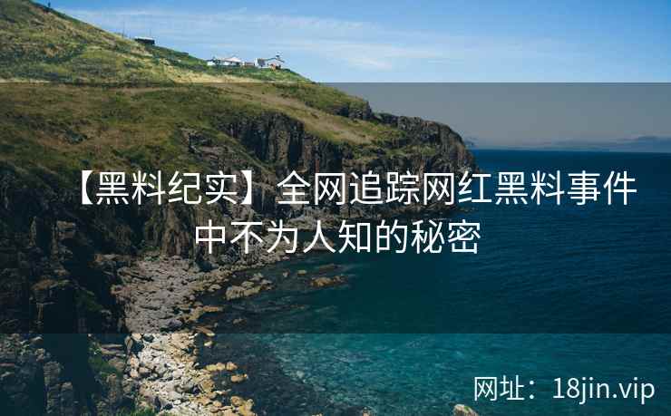 【黑料纪实】全网追踪网红黑料事件中不为人知的秘密  第1张
