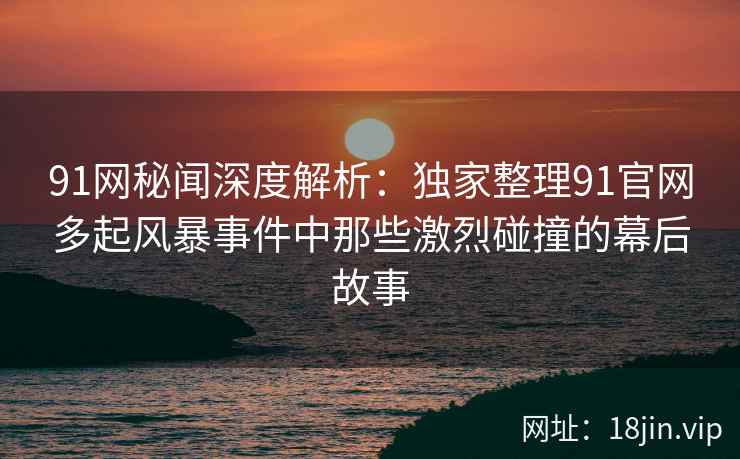 91网秘闻深度解析：独家整理91官网多起风暴事件中那些激烈碰撞的幕后故事